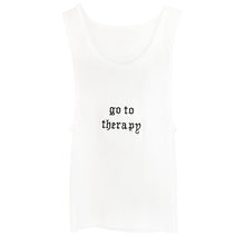 Load image into Gallery viewer, &quot;GO TO THERAPY&quot; CROPPED TANK
